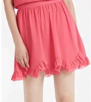 NEW MILLY jess chiffon skirt in bright pink
